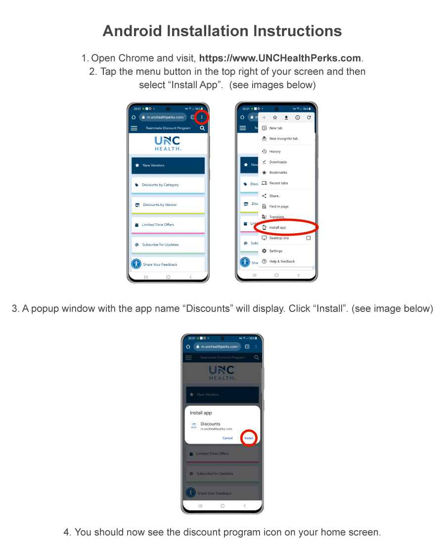 Android OS Installation Instructions